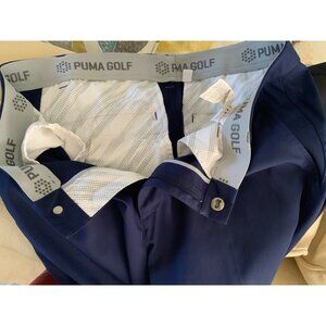 Puma mens golf pants 36/30 navy  excellent throughout